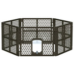 i.Pet Dog Playpen Enclosure 6 Panel Pet Fence Plastic Play Pen PET-DOGPLAYPEN-PL-6-BR