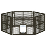 i.Pet Dog Playpen Enclosure 6 Panel Pet Fence Plastic Play Pen PET-DOGPLAYPEN-PL-6-BR