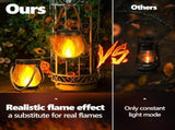 1/2/4 Pack Solar Garden Lights with Flame Effect - Waterproof Hanging Lanterns with USB Charging, V1188-ZXY-117-0076