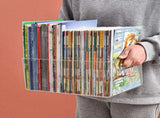 Book Storage Container Transparent Versatile Book Storage Organizer Container Bin with Handle for V1294-YM0901-3117240014811