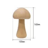 Cordless Wooden Mushroom Lamp Touch Dimmable Table Lamp Rechargeable Night Light V1263-JX-7169