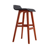 Artiss 2x Bar Stools Wooden Stool Black BENT-C-077-BKX2