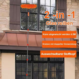 2-in-1 Window Squeegee with Telescopic Handle, 4.5m, Orange - Effective Cleaning for High Windows V1188-MS-325-0332