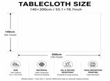 Christmas Waterproof Tablecloth 140 x 200cm Red festive dining tablecloth V888-ELOSUNG54206