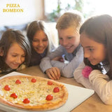 Pizza Stone Set with Food-Grade Cordierite Baking Stone Natural Wood Peel for Ovens, Gas Grills V1189-LC-HW-00460