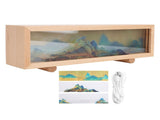 Desktop Lamp Box Rechargeable LED Acrylic Solid Wood Touch Control Stepless Dimming Landscape Night V1294-YM0901-3119240147111
