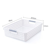 24x Premum Plastic Storage Basket Bulk w/ Grip Handles 36*25.5*8.5cm V563-PS3625-1BOX