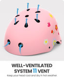 OutdoorMaster Youth & Kids Bike Helmet - Adjustable Multi-Sports Skateboard Helmet with Removable XFOM-HS001-PFLR-L