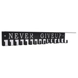 Medal Display Hanger Never Give Up Sturdy Shelf with Hooks Wall Mount Medal Holder Rack Frame V1294-YM0901-3117240088011