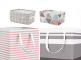 4PCS Fabric Storage Bag 2 Long Handles Easy Grasp Waterproof Coating Foldable Laundry Basket for V1294-YM0703-3117230046411