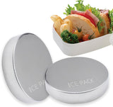 2Pack Portable Stainless Steel Ice Pack Reusable Cooler Pad for Picnic Reusable stainless steel V1107-133-67564-SLR-2PACK