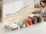 Adjustable Handbag Organizer with Removable Dividers, Clear Acrylic Purse Storage Rack for Closet V1237-ZY-924-364