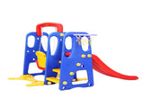 Keezi Kids Slide Swing Set Basketball Hoop Outdoor Playground Toys 120cm Blue KPS-7557A-CFL