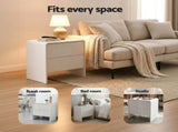 Artiss 2x Bedside Table 2 Drawers - Beige FUR-U-BS-06-BGX2