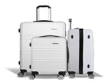 Wanderlite 20" 24" 28" Luggage with TSA Lock Spinner Travel Suitcase Carry On Hard Shell Luggage LUG-ABS-LINE-3SET-WH