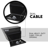 Under Tray Tool Box Underbody Pair Set 600mm Black Aluminium V379-UTRYBLKR6SET05