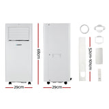 Devanti Portable Air Conditioner 7000BTU Cooling Mobile Fan Cooler Dehumidifier PAC-A-14K-NEW-WH