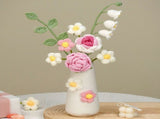 Simulation Woolen Flower Handmade Knitting Artificial Flower Crochet Knitted Flower with Ceramic V1294-YM0706-231120HL02-4
