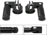 2 Pieces, Folding Motorcycle Footrests, 90 Degree Foldable Rear Pedal Steps with 31-33 mm Clamp, V1189-LC-QP-00722