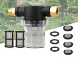 Sediment Filter Attachment for Garden Hose & Pressure Washer 3/4 Inch Inlet Water Filter with 2 V1192-AZ-W-19708