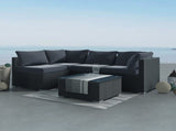 Outdoor Modular Lounge Sofa Bondi-Black V264-OTF-507S-BLK