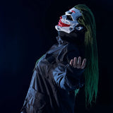 Cyberpunk Joker PVC Mask with Green Dreadlocks Anime Cosplay Prop for Halloween & Christmas V1232-ZBMJ-WSJ-001