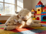 Highland Cow Stuffed Plush Doll, Realistic Long-Haired Yak Plush Figure, Fluffy Animal Plush for V1366-AZ2-W-24690