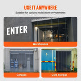 VEVOR Strip 213.4 cm Height x 97 cm Width, 2 mm Thickness, 6PCS Clear PVC Strip Door V952-PZMLPZGHMPTLGNERCV0