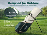 Everfit Golf Stand Bag Lightweight Carry Bag Dual Strap Club Divider GOLF-B-BAG-STAND-B-GN