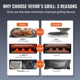 Portable Charcoal Propane Gas Grills with Cover and Cart, Heavy Duty Stainless Steel BBQ V952-TCYXLYC1834505GFZV0
