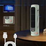 Portable Automatic Remote Air Conditioner, USB Personal Conditioner Mini with 3-Speed Electric Fan V1369-AZ3-W-12959