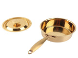 Stainless Steel Thickened Milk Pot with Lid Compound 3Layer Bottom Complementary Food PotGold V1294-YM0901-3118210121511