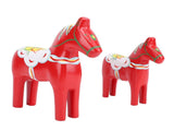 2pcs Hand Painted Swedish Wooden Horse Figurine Dalecarlian Horse Ornaments for Home Wedding V1294-YM0901-3115240105211