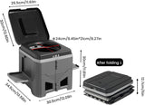 Portable Travel Toilet with Integrated Dual Storage Wings & Odor-Proof Lid Ergonomic Reusable V888-ELOSUNG52091