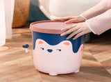 Trash Can Wastebasket Recycle Bin Cute Bear Pattern Large Capacity for Bathroom Bedroom Kitchen V1294-YM0716-3117220107214