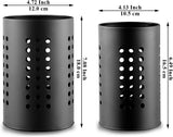 Cutlery holder for crockery, suitable for countertops, 2-pack, stainless steel black kitchen utensil V1259-DP01-BO-296