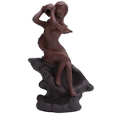 Incense Burner Red Stoneware Backflow Incense Holder Home Office Decoration Ornament V1294-YM0718-3115200137411