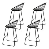 Artiss 4x Bar Stools Padded Seat Metal BA-TW-8128-BKX4