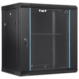Wall Mount Network Server Cabinet, 393.7 mm Deep, Server Rack Cabinet Enclosure, 90.72 kg Max. V952-WLJJGHB12U155L3S8V0