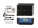 Solar Panel Kit 50W Solar Panel 60A Solar Charge Controller Set with 2 USB Output for RV Camping V1294-YM0703-3114230036511