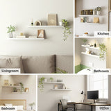 Artiss Floating Wall Shelf Set of 2 White 90CM FUR-V-WALL-03-WH