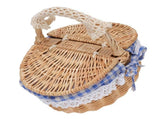 Wicker Picnic Basket with Removable Liner Empty Picnic Hamper Basket with Lid and Handle for Easter V1294-YM0901-3111250051112