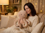 Brown Octopus Plush Toy - Soft Short Plush Stuffed Animal Perfect Birthday/Christmas/Party Gift for V1107-CS-ZYGZ