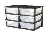 Plastic Storage Drawers, 2 Pack Storage Organizer Drawer, 6 Drawers Closet Organization and Storage V952-CWCT1YKLDD1GCPFV6001V0