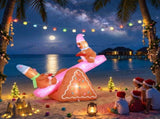 Jingle Jollys Christmas Inflatable Seesaw 1.8M Height LED Outdoor Decorations Illuminated XMAS-INF-SEESAW-6FT