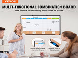 36"x 24" Monthly Calendar Whiteboard & Cork Board Combo with Aluminum Frame 2-in-1 Magnetic Dry V952-RMB36X24RLBBZZZDYV0