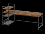 Levede Computer Desk Study Home Table with 4-Tier Shelf DH1070-DBR-AU