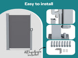 Instahut 1.8X3.5M Side Awning Retractable Privacy Screen Outdoor Sun Shade Grey AWN-B-SIDE-FC-18X35-GR