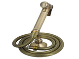 G1/2in Vintage Copper HandHeld Toilet Seats Bidet Sprayer with Hose Fixed Base Bathroom Supply V1294-YM0901-3112200106311