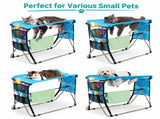 Portable Foldable Pet Grooming Table with Adjustable Restraint Loops Ideal for Bathing, Drying, V1341-ZY-7M3DFUB8-BLUE